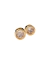 Brinco ponto de luz (M) redondo, banhado a ouro 18K.