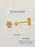 Piercing de flor cravejada com zircônias, banhado a ouro 18K. - comprar online
