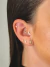 Piercing de lua com 4 zircônias, banhado a ouro 18K. - loja online