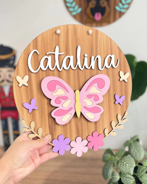 Cartel Mariposas y Flores en tonos pastel - comprar online