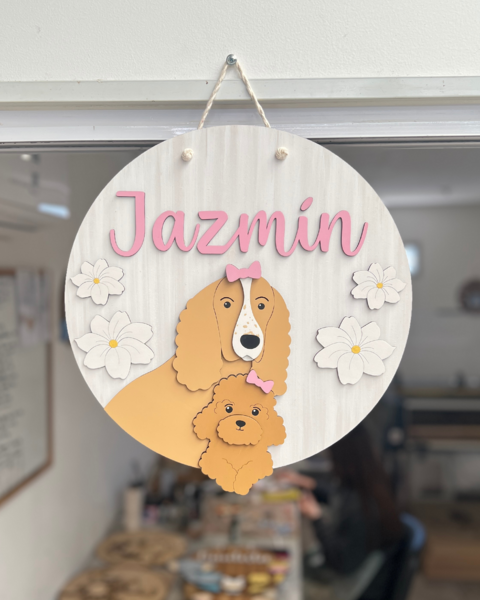 Cartel de Perros cocker y caniche - comprar online