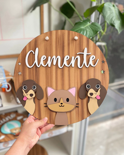 Cartel de Perros salchicha y gato siamés - comprar online