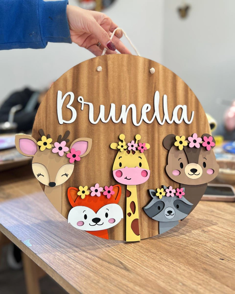 Cartel ciervo, zorro, jirafa, mapache y oso - comprar online