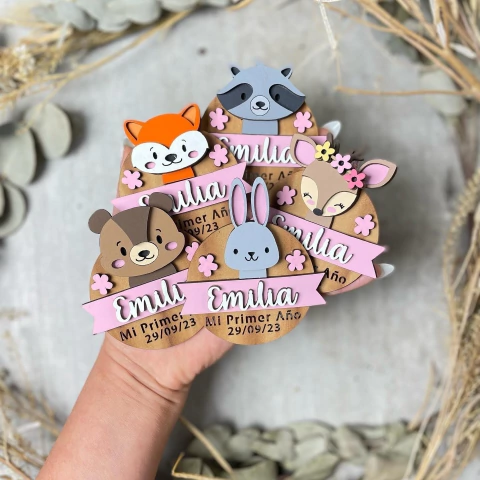 Souvenirs Bosque Bebé con ciervo (imanes o llaveros) (PRECIO POR UNIDAD) - comprar online
