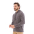 Blusa de Tricot com Capuz e Links Diagonal