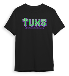 Remera Tuxs Skate Coleccion 2024 - Institucional Trims Negro - Algodon Estampada Serigrafia