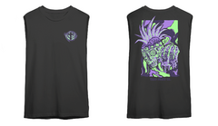 Remera Sin Mangas Calaca Mushroom Negro Tuxs Skate Coleccion 2025 - Algodon Estampada Serigrafia -