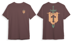 Remera Tuxs Skate Coleccion 2024 - Sword Flag Marrón - Algodon Estampada Serigrafia - comprar online