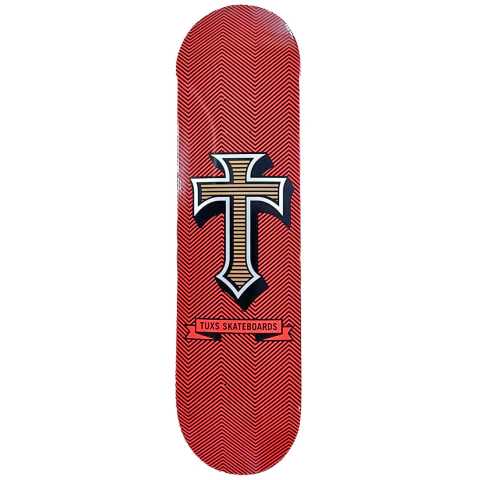 Deck Maple Tuxs Importado Institucional T Red Hard Maple Street Lamina Teñida + Grip Pro