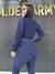 CALÇA COMFY CANELADA AZUL MARINHO na internet