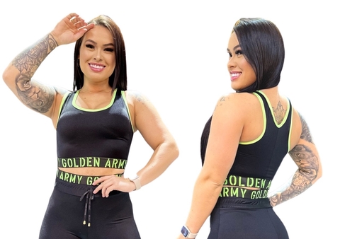 CROPPED NADADOR SHINE PRETO