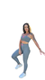 CONJUNTO DREAM CINZA MESCLA - LEG + TOP - comprar online