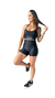 CONJUNTO HOPE - SHORT + TOP PRETO METALIZADO - comprar online