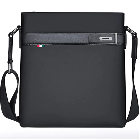 BOLSA DE OMBRO MASCULINA COM ALÇA EM NYLON MODELO CLASSIC LOGO