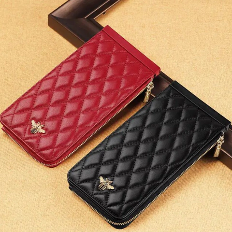 CARTEIRA FEMININA WILLIAM POLO EM COURO MODELO ELEGANCE HIVE