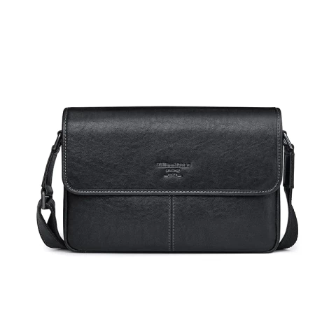 BOLSA DE OMBRO MASCULINA COM ALÇA EM COURO MODELO QUADRIPOLO - comprar online