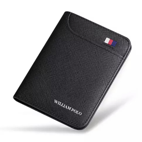 CARTEIRA MASCULINA SLIM WILLIAM POLO EM COURO MODELO CLASSIC CLEAN - comprar online