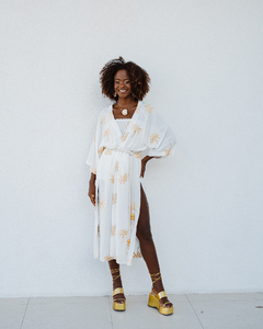 Maxi Kimono Coqueiro Gold