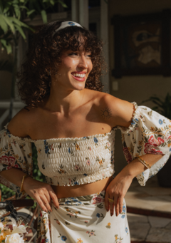 Cropped Lastex Manga Flare Serena na internet