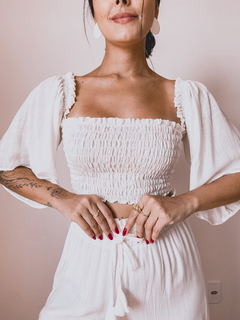 Cropped Manga Flare Off White - Marahu