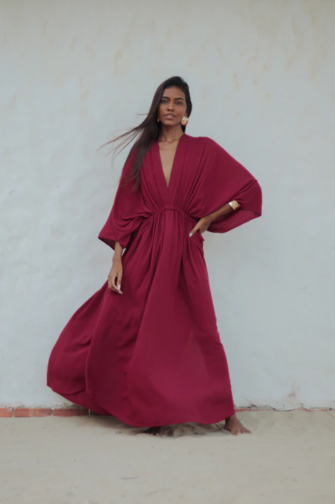 Vestido Pipa Bordô