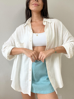 Camisa Solara Oversized Linho com viscose