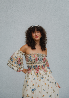 Vestido amalfi Manga Flare Serena - Marahu