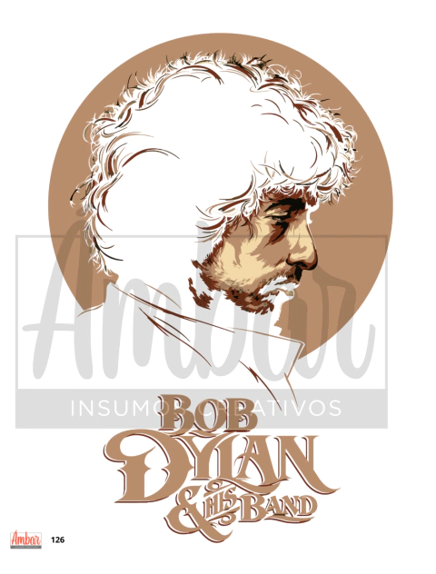 TRANSFER COLOR AMBAR 126 BOB DYLAN (ESTAMPA IDEAL PARA FONDO NEGRO u OSCURO)