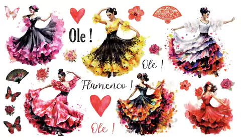 Plancha Bailarinas flamencas