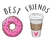 Estampa Best friends, dona & cafe