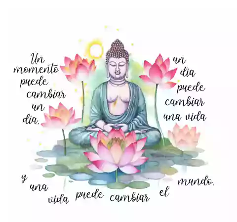 Maxi estampa Buda, Un momento