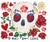 Estampas hoja Calavera rosas