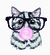 Estampa Gato chicle pop