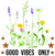 Estampa Good vibes only flores