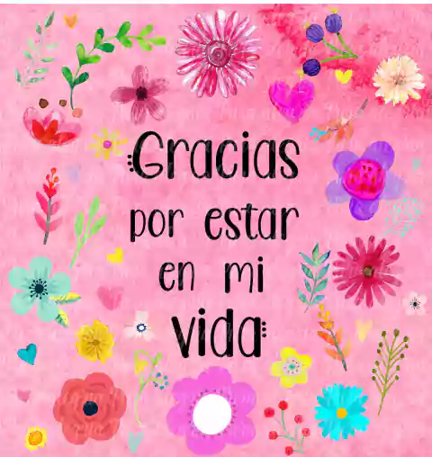 Estampa Gracias por estar en mi vida
