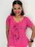 Remera Believe live free tiger fucsia