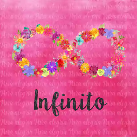 Estampa Frase Infinito flores
