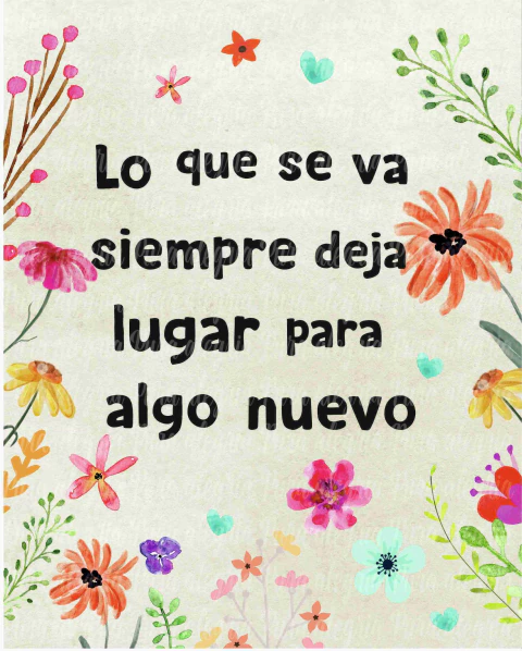 Estampa Lo que se va, flores