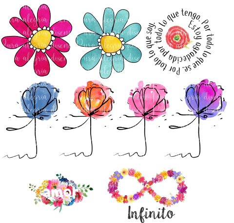 Plancha Flores Amadas grandes