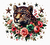 Estampa Tigre con flores