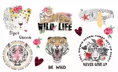 Plancha Tigres floreados