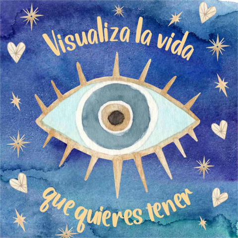 Estampa Frase Visualiza la vida, ojo turco