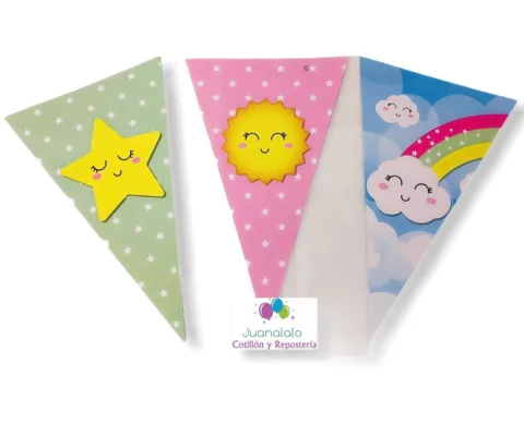 Banderin Estrella Nubes y Arcoiris.