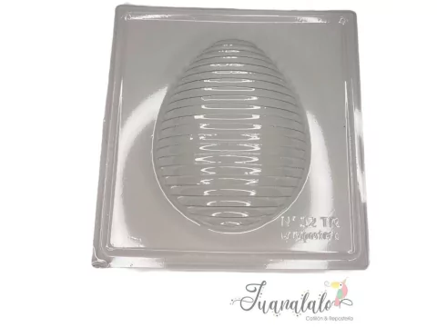 Placa N°12 Huevo Pascua rayas.