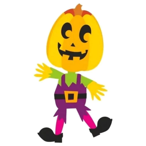 Poster Banderin Halloween Calabaza Grande Movil 80 Cm