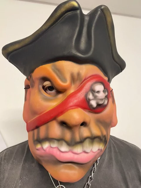 Mascara Careta Pirata C/ Parche Goma Eva Halloween Cod 2126