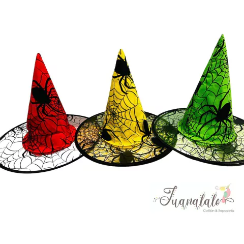 Sombrero Bruja Arañas Halloween Disfraz 107