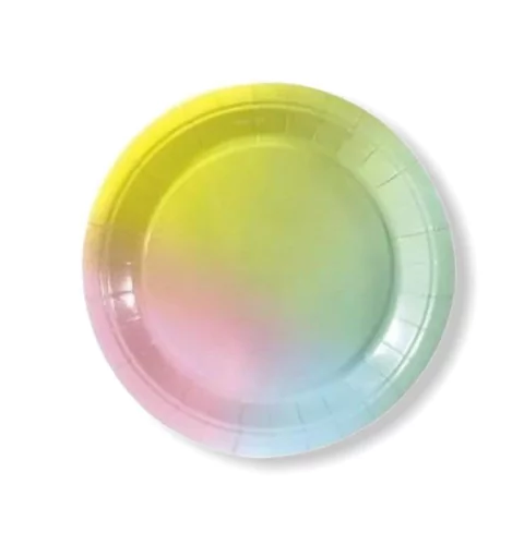 Platos Iridiscentes polipapel 17 cm. x 6 u.