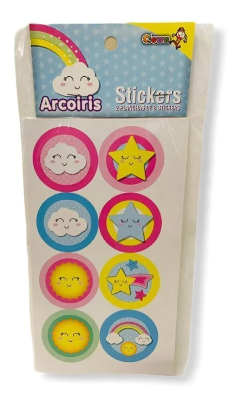 Stickers Estrella Nube y Arcoiris.