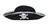 Sombrero Gorro Pirata Negro Borde Plateado o Dorado en internet